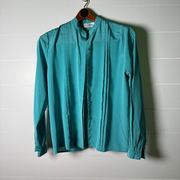 St.Croix Knits Jacket, Blouse, Skirt Set Women's Wool Ultrasuede Cardigan 12, 36 - Picture 11 of 15